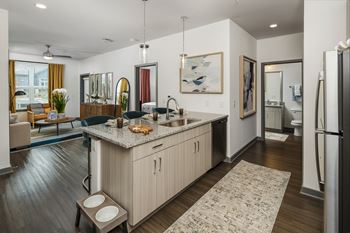 Gourmet kitchen with island